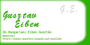 gusztav eiben business card