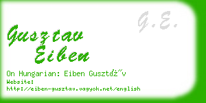 gusztav eiben business card